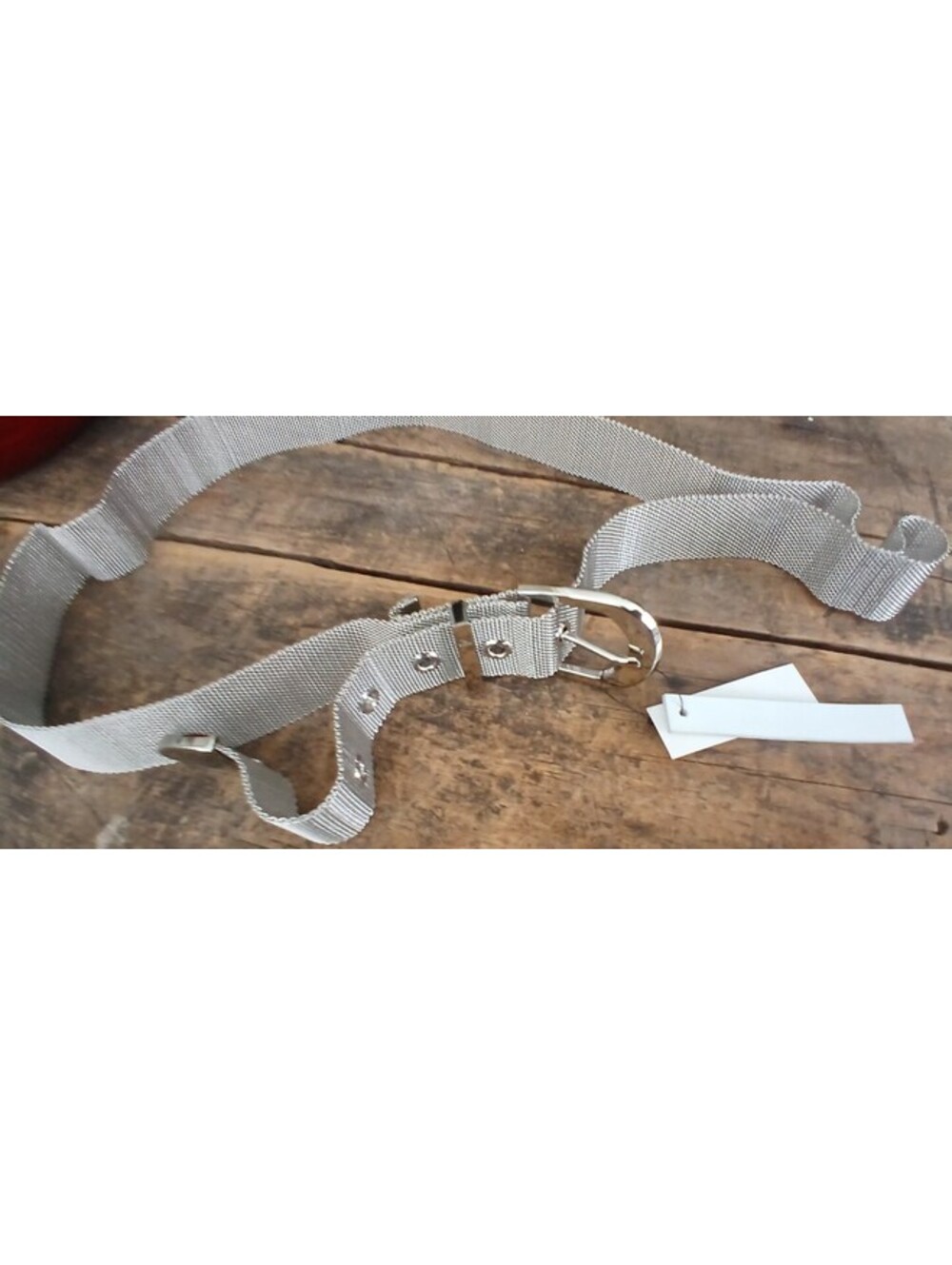 Women's Chaps Mesh Silver Belt Size XL. NWT